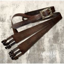 Prunk Bandelier Leder Braun