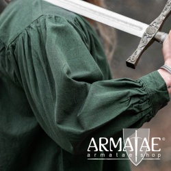 Meliertes Stehkragen Schnuerhemd Gruen von Leonardo Carbone bei Armatae.shop Meliertes Stehkragen Schnuerhemd Gruen von Leonardo Carbone bei Armatae.shop