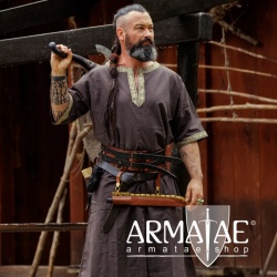 Armatae.shop Tunika Richard gebordet Dunkelbraun ALC-8085d 3 von Leonardo Carbone Armatae.shop Tunika Richard gebordet Dunkelbraun ALC-8085d 3 von Leonardo Carbone
