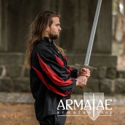 Landsknechthemd Albert in Schwarz Rot von Leonardo Carbone bei Armatae.shop Landsknechthemd Albert in Schwarz Rot von Leonardo Carbone bei Armatae.shop