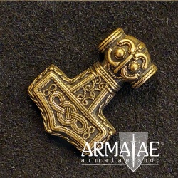 Thors Hammer Mjölnir von Ödeshög Bronze oder Bronze versilbert