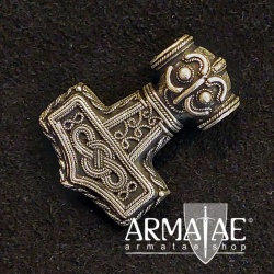 Thors Hammer Mjölnir von Ödeshög Bronze oder versilbert