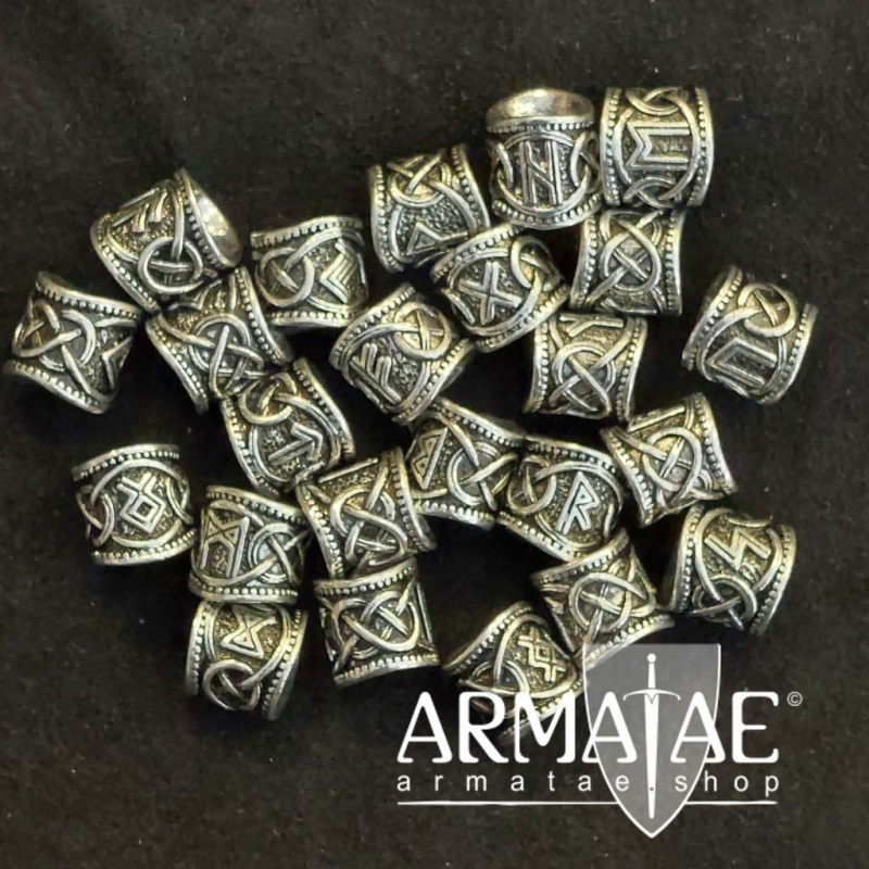 Bartperle Haarperle Schmuckperle Perle Set Elder Futhark Wikinger Bartperle Haarperle Schmuckperle Perle Set Elder Futhark Wikinger