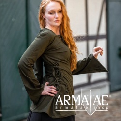 Oberteil Prinzessin Lea mit Kapuze Olivgrün bei Armatae.shop Oberteil Prinzessin Lea mit Kapuze Olivgrün bei Armatae.shop