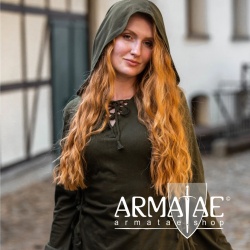 Oberteil Prinzessin Lea mit Kapuze Olivgrün bei Armatae.shop Oberteil Prinzessin Lea mit Kapuze Olivgrün bei Armatae.shop