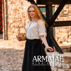Leonardo Carbone Mittelalter Kurzarmbluse OTILIA Natur 2101n bei Armatae.shop Leonardo Carbone Mittelalter Kurzarmbluse OTILIA Natur 2101n bei Armatae.shop