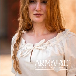 Leonardo Carbone Mittelalter Kurzarmbluse OTILIA Natur 2101n bei Armatae.shop Leonardo Carbone Mittelalter Kurzarmbluse OTILIA Natur 2101n bei Armatae.shop