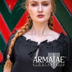Leonardo Carbone Mittelalter Kurzarmbluse OTILIA Schwarz 2101s bei Armatae.shop Leonardo Carbone Mittelalter Kurzarmbluse OTILIA Schwarz 2101s bei Armatae.shop