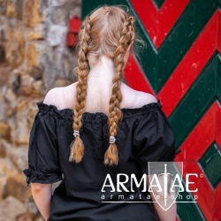 Leonardo Carbone Mittelalter Kurzarmbluse OTILIA Schwarz 2101s bei Armatae.shop Leonardo Carbone Mittelalter Kurzarmbluse OTILIA Schwarz 2101s bei Armatae.shop
