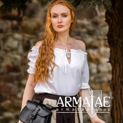 Leonardo Carbone Mittelalter Kurzarmbluse OTILIA Weiß 2101w bei Armatae.shop Leonardo Carbone Mittelalter Kurzarmbluse OTILIA Weiß 2101w bei Armatae.shop