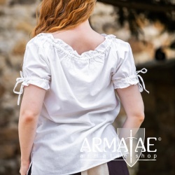 Leonardo Carbone Mittelalter Kurzarmbluse OTILIA Weiß 2101w bei Armatae.shop Leonardo Carbone Mittelalter Kurzarmbluse OTILIA Weiß 2101w bei Armatae.shop