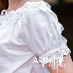 Leonardo Carbone Mittelalter Kurzarmbluse OTILIA Weiß 2101w bei Armatae.shop Leonardo Carbone Mittelalter Kurzarmbluse OTILIA Weiß 2101w bei Armatae.shop