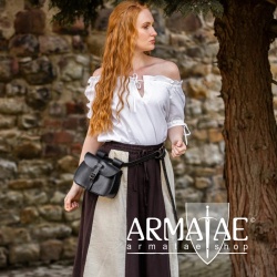 Leonardo Carbone Mittelalter Kurzarmbluse OTILIA Weiß 2101w bei Armatae.shop Leonardo Carbone Mittelalter Kurzarmbluse OTILIA Weiß 2101w bei Armatae.shop