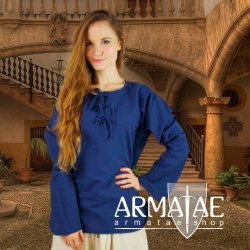 Bluse Tilda Blau von Leonardo Carbone