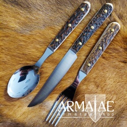 Original HACK Austria  Besteckset 3-tlg. mit Hirschhorngriffen auf https://armatae.shop Original HACK Austria  Besteckset 3-tlg. mit Hirschhorngriffen auf https://armatae.shop