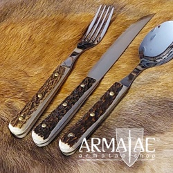 Original HACK Austria  Besteckset 3-tlg. mit Hirschhorngriffen auf https://armatae.shop Original HACK Austria  Besteckset 3-tlg. mit Hirschhorngriffen auf https://armatae.shop