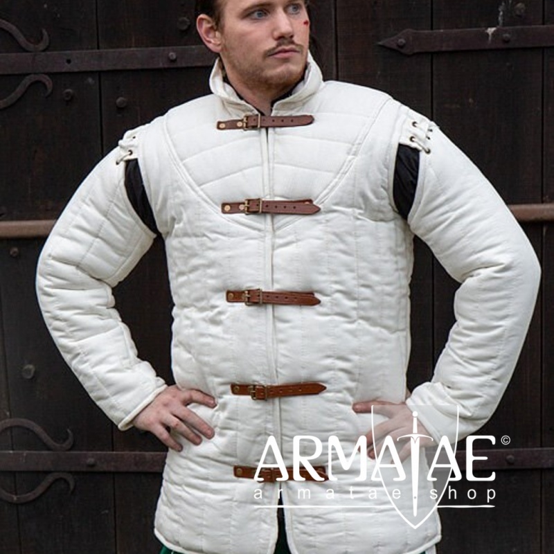 Epic Armoury Gambeson Warrior Natur von Iron Fortress mit abnehmbaren Ärmeln Epic Armoury Gambeson Warrior Natur von Iron Fortress mit abnehmbaren Ärmeln