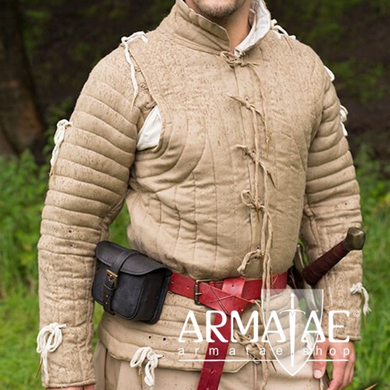 Epic Armoury Königlicher Gambeson Spätmittelalter in Fabre Desert Beige Epic Armoury Königlicher Gambeson Spätmittelalter in Fabre Desert Beige