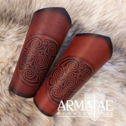 Lord of Battles Armschutz Leder Celtic Braun 25906BR
