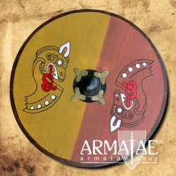 Wikinger Rundschild Schild mit Pferde Motiven 1116437000
