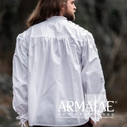 Mittelalterhemd mit Oesen Adrian Weiß 2022w von Leonardo Carbone bei Armatae.shop Mittelalterhemd mit Oesen Adrian Weiß 2022w von Leonardo Carbone bei Armatae.shop