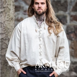 Hemd zum Schnueren Dagwin Natur 2052n von Leonardo Carbone bei Armatae.shop Hemd zum Schnueren Dagwin Natur 2052n von Leonardo Carbone bei Armatae.shop