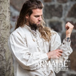 Hemd zum Schnueren Dagwin Natur 2052n von Leonardo Carbone bei Armatae.shop