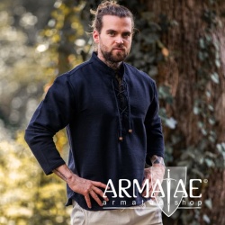 Handgewebtes Hemd Ingolf Schwarz 2017s von Leonardo Carbone auf Armatae.shop