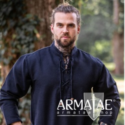 Handgewebtes Hemd Ingolf Schwarz 2017s von Leonardo Carbone auf Armatae.shop