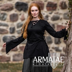 Oberteil Prinzessin Lea 1154s mit Kapuze Schwarz bei Armatae.shop Oberteil Prinzessin Lea 1154s mit Kapuze Schwarz bei Armatae.shop