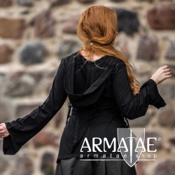 Oberteil Prinzessin Lea 1154s mit Kapuze Schwarz bei Armatae.shop Oberteil Prinzessin Lea 1154s mit Kapuze Schwarz bei Armatae.shop