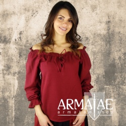 Leonardo Carbone Mittelalter Bluse Rot 2026r Edith bei Armatae.shop