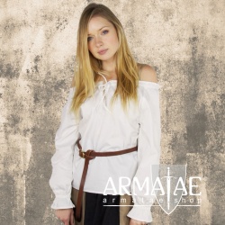 Mittelalterbluse Edith Weiß