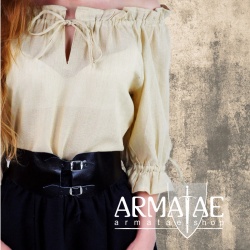 Leonardo Carbone Mittelalter Bluse VERA Hanffarben 2036h bei Armatae.shop Leonardo Carbone Mittelalter Bluse VERA Hanffarben 2036h bei Armatae.shop