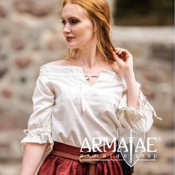 Leonardo Carbone Mittelalter Bluse VERA Farbe Natur 2036n bei Armatae.shop