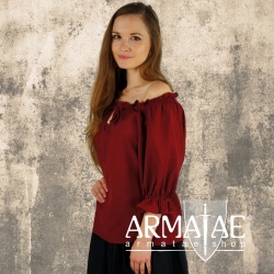 Leonardo Carbone Mittelalter Bluse VERA Dunkelrot 2036r bei Armatae.shop Leonardo Carbone Mittelalter Bluse VERA Dunkelrot 2036r bei Armatae.shop