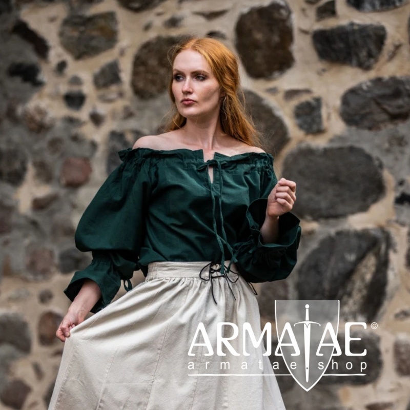 Leonardo Carbone Mittelalterbluse MORGAN Grün 2108g bei Armatae.shop Leonardo Carbone Mittelalterbluse MORGAN Grün 2108g bei Armatae.shop