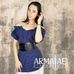 Leonardo Carbone Mittelalterbluse VERENA Dunkelblau 2109bl bei Armatae.shop Leonardo Carbone Mittelalterbluse VERENA Dunkelblau 2109bl bei Armatae.shop