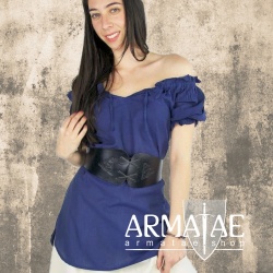 Leonardo Carbone Mittelalterbluse VERENA Dunkelblau 2109bl bei Armatae.shop Leonardo Carbone Mittelalterbluse VERENA Dunkelblau 2109bl bei Armatae.shop