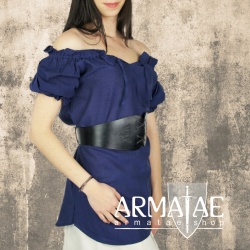 Leonardo Carbone Mittelalterbluse VERENA Dunkelblau 2109bl bei Armatae.shop