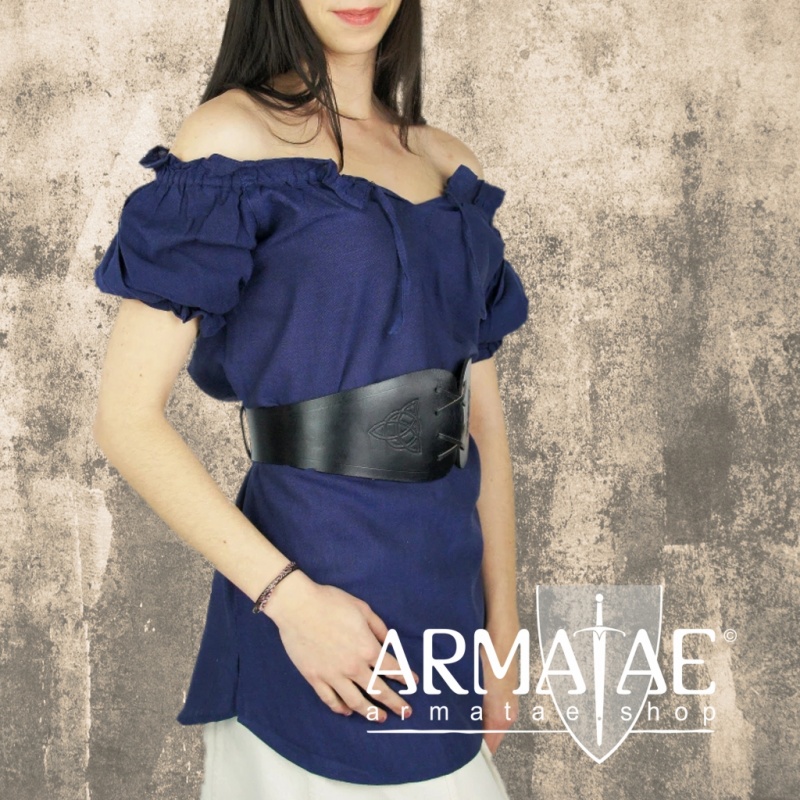 Leonardo Carbone Mittelalterbluse VERENA Dunkelblau 2109bl bei Armatae.shop Leonardo Carbone Mittelalterbluse VERENA Dunkelblau 2109bl bei Armatae.shop