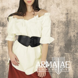 Leonardo Carbone Mittelalterbluse VERENA Natur 2109n bei Armatae.shop