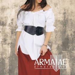Leonardo Carbone Mittelalterbluse VERENA Weiß 
 2109w bei Armatae.shop