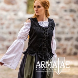 Leonardo Carbone Mittelalter Miederweste Odette Schwarz 2113s bei Armatae.shop