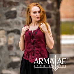Leonardo Carbone Miederweste mit Stickerei SELMA Rot 6026r bei Armatae.shop