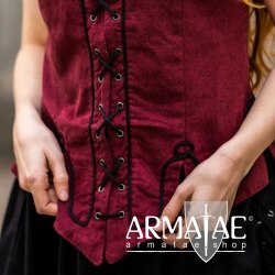 Leonardo Carbone Miederweste mit Stickerei SELMA Rot 6026r bei Armatae.shop Leonardo Carbone Miederweste mit Stickerei SELMA Rot 6026r bei Armatae.shop
