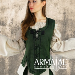 Leonardo Carbone Miederweste mit Stickerei Selma Grün 6026g bei Armatae.shop