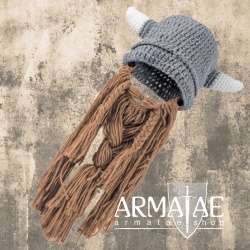 The Knight Shop Wikingerhelm Mütze mit Bart HA-005 bei Armatae.shop