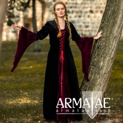 Leonardo Carbone Samtkleid Kleid Circe  2114sr Schwarz Rot bei https://armatae.shop Leonardo Carbone Samtkleid Kleid Circe  2114sr Schwarz Rot bei https://armatae.shop