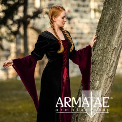 Leonardo Carbone Samtkleid Kleid Circe  2114sr Schwarz Rot bei https://armatae.shop